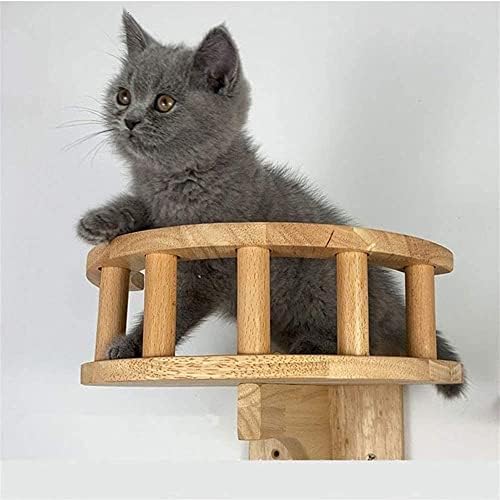 Платформа за искачување на мачки монтирани тонпоп - мачка дрво, за миленичиња играчки мачки wallидови чекори маче виси играчка куќа