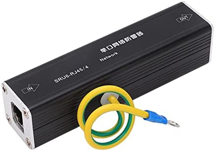 Tgoon Ethernet Surge Protector, лесен инсталација Брз одговор 5V низок преостанат напон Голем струен капацитет Потиснувач на молња за фабрика