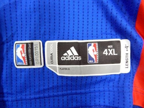2010-11 Детроит Пистонс Ике Диогу 50 Игра издадена Сина маичка г -дин Д Печ 4XL4 3 - НБА игра користена