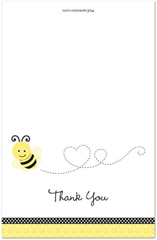 MyExpression.com 50 cnt симпатична пчела летачка форма на срце благодарам картички