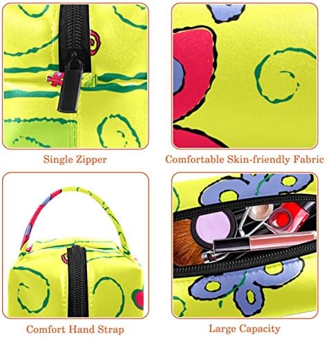 Тбуобт Подароци За Мажи Женски Чанти За Шминка Торбичка За Тоалет Мали Козметички Кеси, Гроздобер Модел Градина Пеперутка Пролет