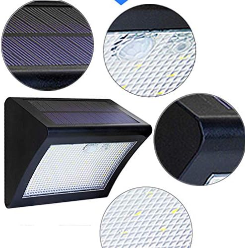 Solustre Solar Light Outdoor, светлосен светлосен сензор за движење светло за градинарски скалила ограда двор