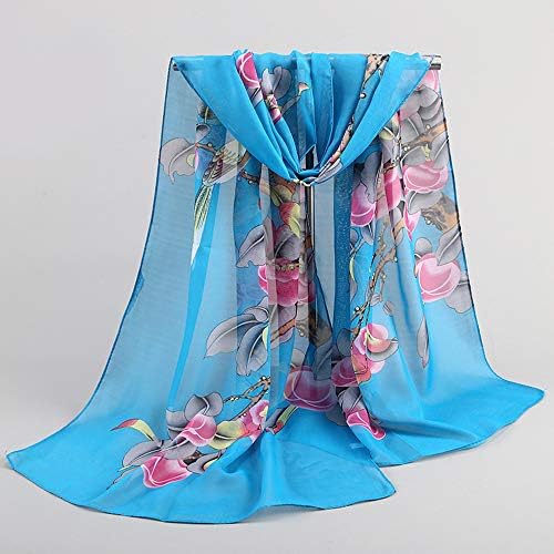 Дами женска модна марама цветна мека шал плажа завиткана летна шамија лесна голема долга шал