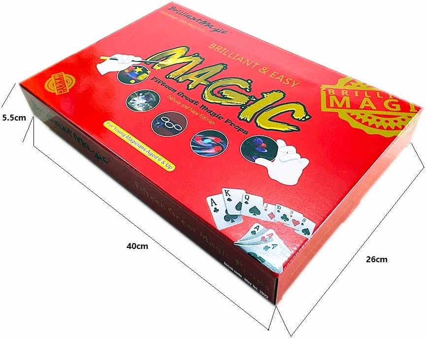 Brilliantmagic нов Magic Set Magic Magic Magic Kit for Classic Classic Magic Box за деца што лесно се играат