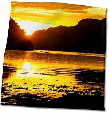 3drose зајдисонце над заливот, Ел Нидо, Архипелаг Бакуит, Палаван, Филипини 01 - Крпи