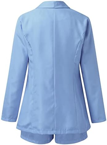 Цврста боја елек костум јакна модерен темперамент со високи половини шорцеви три девојчиња чипка за капење со 2 парчиња сет
