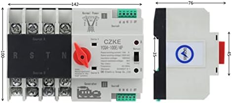 DZHTUS ICQ4-100E/4P 220V AC 8kA Din Железнички Прекинувачи Прекинувачи Непречено Напојување Двојна Моќност Автоматски Прекинувач