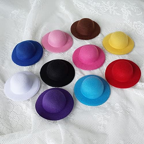 10 бои мини официјални капи за куглари минијатурни капи капа за DIY занаети Додатоци за коса Декорираат 2,8 （（（（（2,8 ”/7cm)