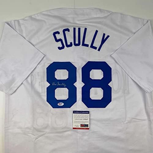 Автограмиран/потпишан Вин Скули Лос Анџелес ЛА бел бел бејзбол дрес ПСА/ДНК Коа