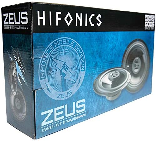 ХИФОНИКС ЗС653 Зевс Коаксијални Звучници За Автомобили-6,5 Инчни Коаксијални Звучници, 300 Вати, 3-Насочен Автомобил Аудио, Пасивен Кросовер, Звучен