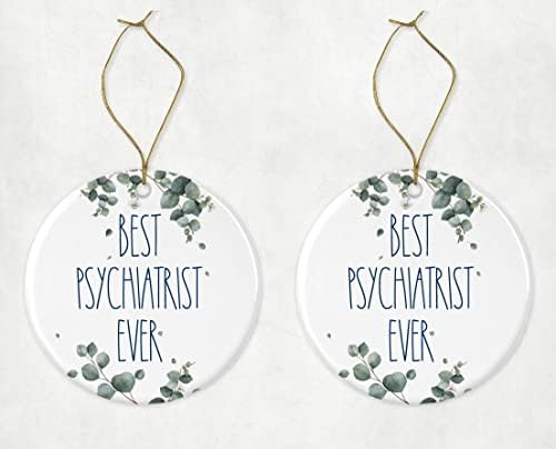 Орнамент за психијатар, најдобар психијатар некогаш украс, најдобар психијатар Божиќен украс, подарок за психијатар, подарок