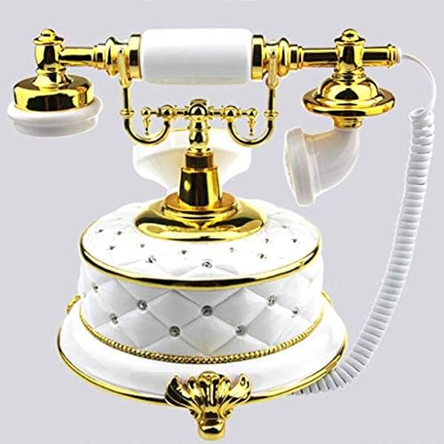 Zyzmh Retro Firnline Телефон за дома, гроздобер телефон старомоден класичен биро телефон со приказ на екранот и ревид, звучник