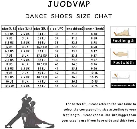 Juodvmp жени латински танцувачки чевли беж сатен салса салса танго вежбајте танцувачки чевли 3inch модел со висока потпетица WX217,7