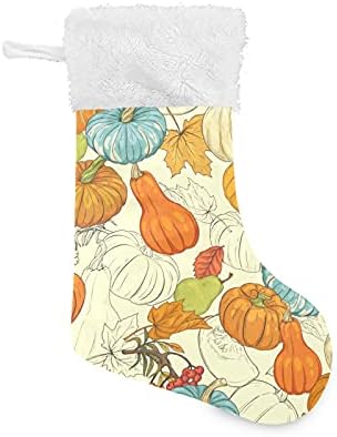 Синеструси тикви есенски остава да паднат Божиќни чорапи Големи Божиќни чорапи за камин елкински скалила шини што висат чорапи чорапи за семејни празнични забави