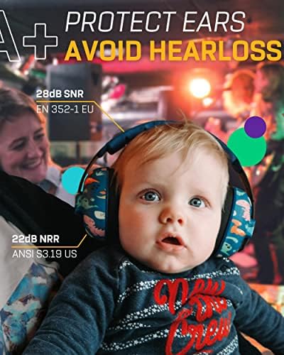 Вандерфилдс Заштита За Уши За Бебиња Мало Дете - Бебешко Уво Пригушува Заштита Од Бучава Доенче-22дб НРР - Возраст 3 Месеци