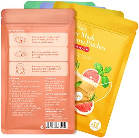 Комбо пакувања налепници за арома за маски и есенцијално масло од ванила за сет на кожа - чисти есенцијални масла од терапевтско одделение - лаборатории GYA
