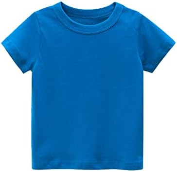 Деца деца Деца момчиња момчиња со кратки ракави Основни маички со летни маички врвови со цврста боја лабава подмолна подлога