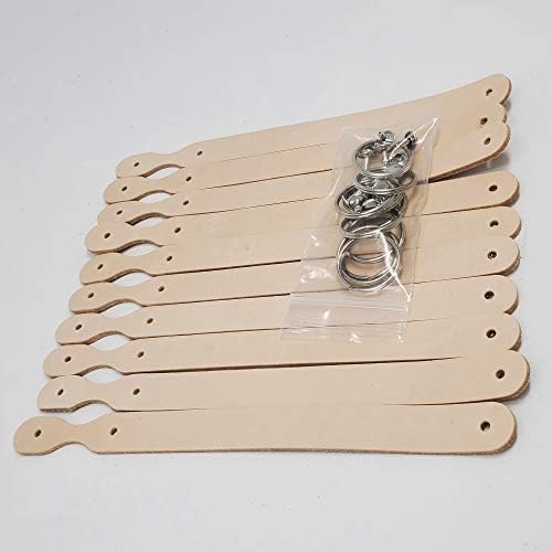 10 пакувања Комплет за прицврстувачи на кожни клучеви - Кожни занаетчиски проекти - DIY кожни клучеви за клучеви - Одлично за печат,