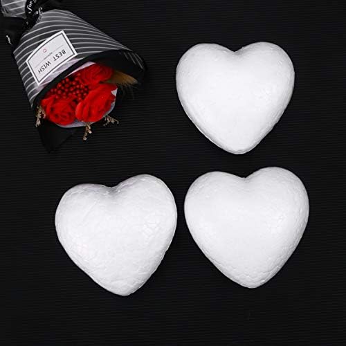 Toyvian занаетчиска пена форма на срцева форма 10 см полистирен срца за занаети од пена топки стиропор од срце пена цвет, аранжман за калап за
