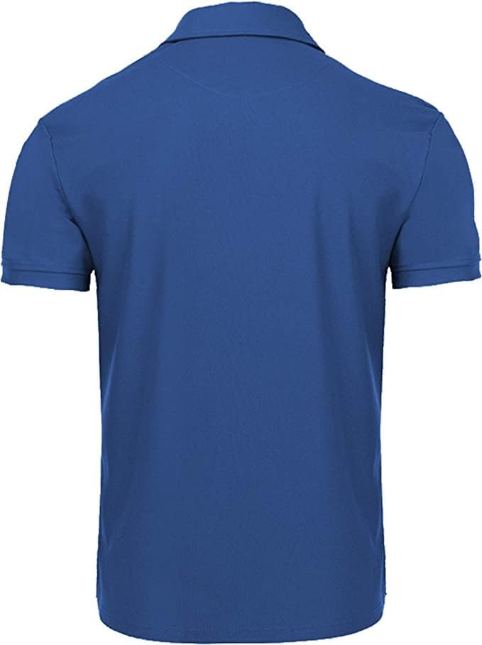 Зити голф кошула за мажи со кратки ракави спортски поло маички мрежи за тениска маица 012 сина
