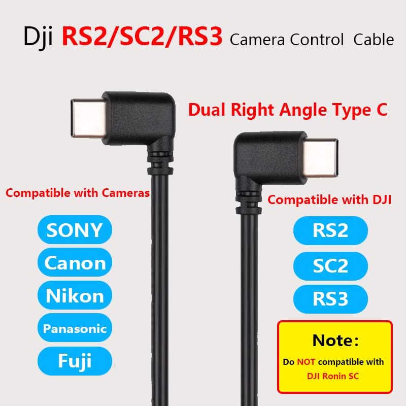 USB-C тип Ц до тип Ц, кабел за контрола и полнење со стабилизатор на гимбал, за DJI RSC2, RS2, RS3, RS3 Pro, до Sony Canon Nikon Panasonic Fuji камера