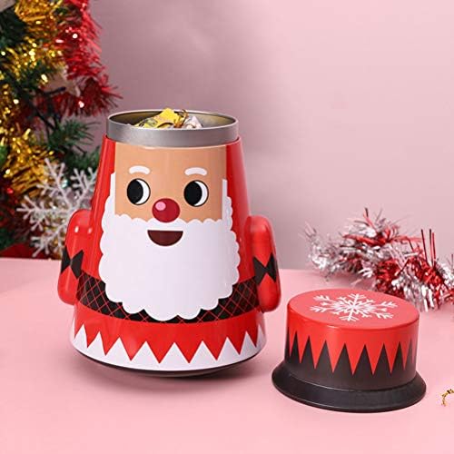 Партикиндом 2 парчиња Божиќна Кутија За Складирање Во Форма На Тамблер Железна Кутија За Бонбони Декоративна Кутија За Пакување Декор