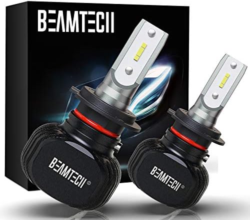 BEAMTECH 9006/HB4+H7 LED Светилки Комбо, S1 Серија Исклучително Светла Сите Во Еден Приклучок N Игра Халоген Замена, 4 светилки