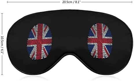 Велика Британија со прсти печати мека маска за очи Ефективно засенчување маска за засенчување удобност заслепена со еластична лента