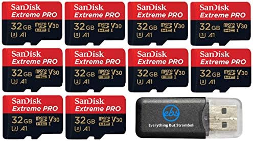 32gb Sandisk Extreme Pro 4k Микро Мемориска Картичка Класа 10 U3 V30 A1 32G MicroSD HC SDHC Пакет Со Сѐ Освен Читач На Картички Stromboli
