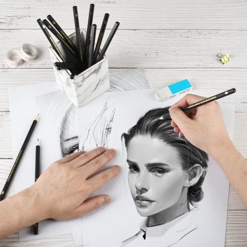 Цртање Моливи Во собата на 14 Скицирање Моливи За Цртање, Засенчување &засилувач; Дудлинг | Професионални Скица Моливи Графит Оценки за