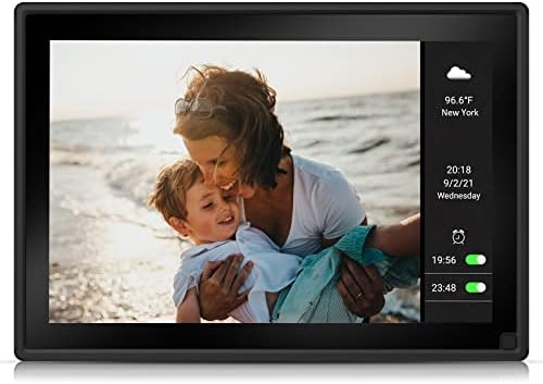 NexFoto 10.1 Инчен Дигитална Рамка, WiFi Дигитални Рамки За Слики IPS Екран На Допир HD Дисплеј, Споделување Моменти преку Апликација,