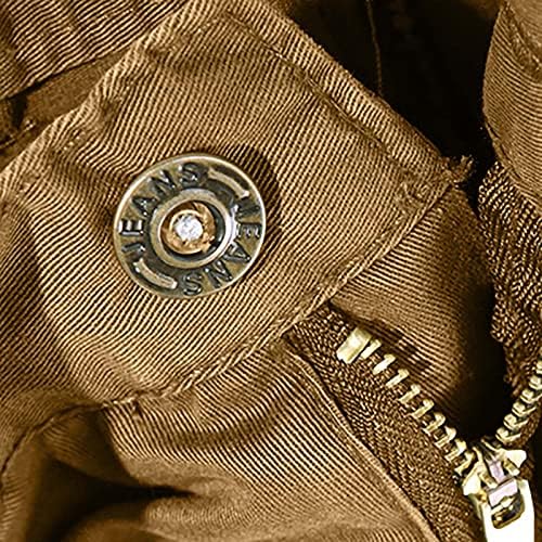 Карго панталони за машки обични панталони памук памук опуштени воени панталони со панталони со повеќе џебови