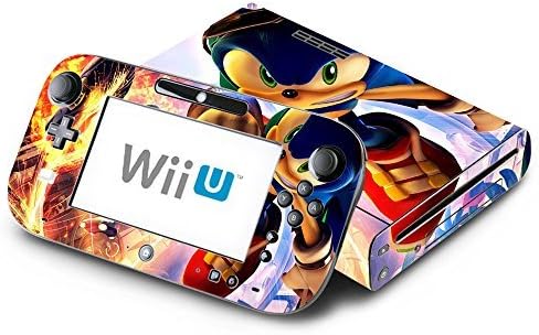 Sonic The Hedgehog Декоративната декорална покривка на кожата за Nintendo Wii U конзола и GamePad Model: