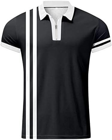 Машки кратки ракави ретро кошула во боја маички врвови голф улични маици со копче надолу облека за печатење на отворено блуза