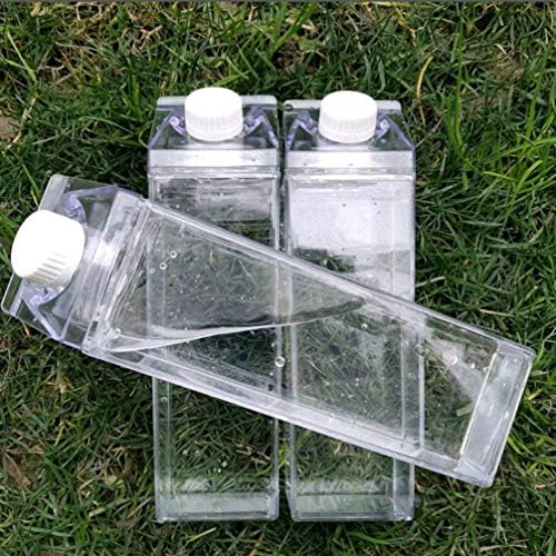 Cabilock Преносно шише со шише со вода за вода 2 парчиња картонски картони шишиња со вода млеко кутии пластични кутии во вода затопливо