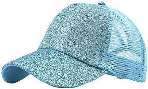 Каминувач Капа за капаче на капакот, сјај за бејзбол капа, обични бухти, неуредни унисекс бејзбол капачиња готват бејзбол капа
