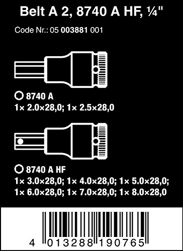 Вера-црна 003881 Zyklop 1/4 Вози Во-Хексадецимален Плус Битен Сет Со Функција За Задржување