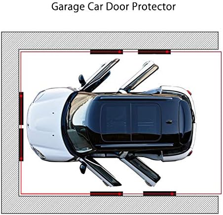Гаража Ѕид Заштитник, 4 Пакет Гаража Автомобил Врата Заштитник Браник Стража За Автомобил Врати Анти-Судир Водоотпорен Воспаление Ултра Самолепливи ЕВА ПЕНА ЗА Ма?