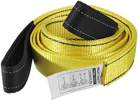 Partsam Premium 2 PCS Crane Crane Turping Strap Traible 3400DTex - Веб -прашка за тешка должност - Полиестерска корозија Полиестер Индустриски