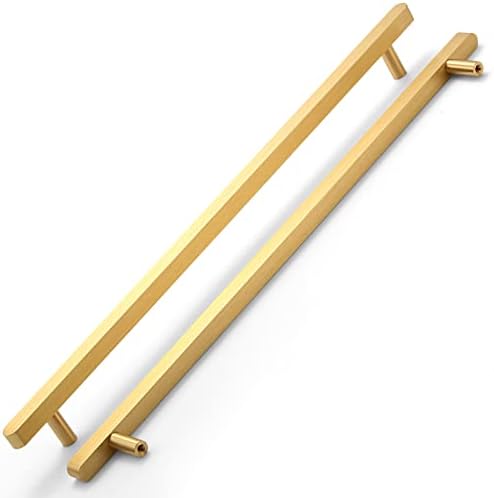 Трескаса 1 пакет месинг златен кујнски кабинет се справува со 11-инчни дупки центар злато лизгачка врата рачка надградба на кујнски месинг