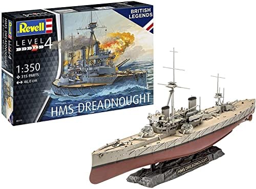 Revell 05171 HMS Dreadnought Plastic Model комплет 1: 350 скала, необоен