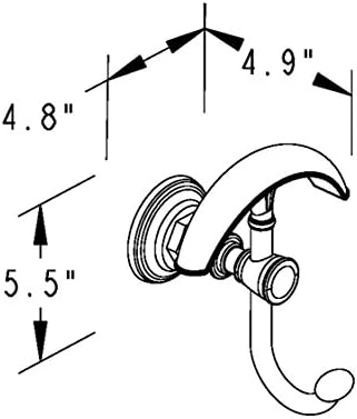 Gумбир 4811/SN Eavon Double Poble Poot Hook, сатен никел