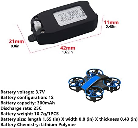 Додатоци за морски скок 2 парчиња 3,7V 300mAh литиум батерија со кабел за полнење со 2pcs USB за NH330 RH821 Quadcopter додатоци