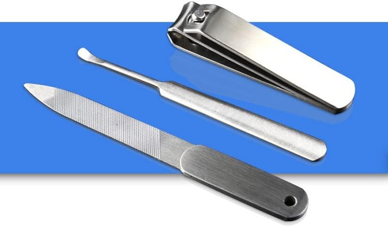 ЈУИПО 3 парчиња Ножици За Нокти Наместени Нокти Машина За Сечење Нокти Од Јаглероден Челик Тример За Чешлање Маникир Пренослив За