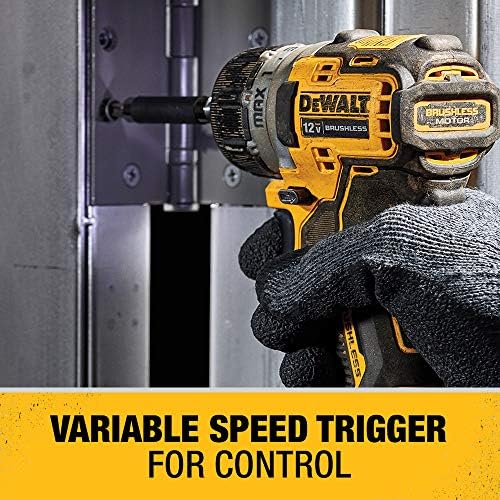 DEWALT XTREME 12V макс* Безжичен Шрафцигер, 1/4-Инчен, 2-Ах Батерии