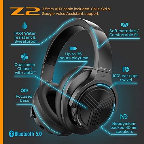 ТРЕБЛАБ HD77 Ултра Bluetooth Звучник Z2 Преку Слушалки За Тренингот За Уши