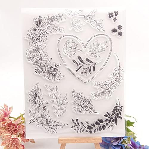 Венец За Цвеќе Од Срце Од 1 парче Јасен Печат За Украсување И Бележење Картички