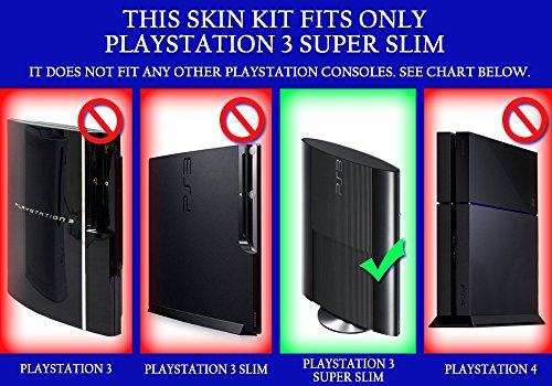 Sony PlayStation 3 Супер Тенок Кожата-НОВИ-јаглеродни влакна систем кожи faceplate налепница мод