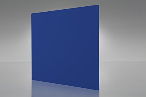 Сина акрилик 2424 Плексиглас лист 24 x 24, 1/8 дебела, транспарентна 7%, големини на клиенти