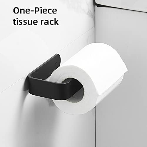 Држач за хартија за тоалети од тоалетот, црна бања, решетката за ткиво за бања, монтиран кујнски држач за хартија за хартија